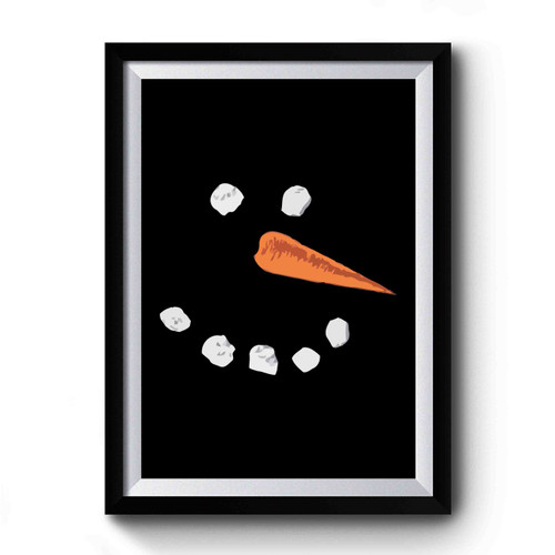 Snowman Face Premium Poster