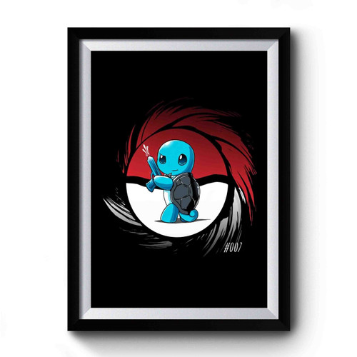 Squirtle Bond 007 Premium Poster