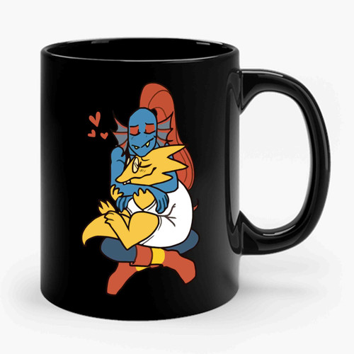 Undyne Alphys Undertale Cartoon Ceramic Mug