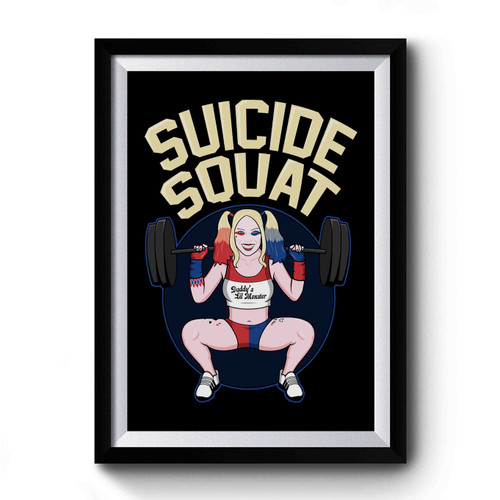 Suicide Squat Harley Quinn Gym Premium Poster