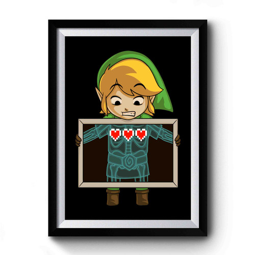 Three Hearts Zelda Premium Poster