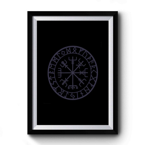 Vikings Compass Vegvisir Vinyl Vegvisir Tattoo Premium Poster