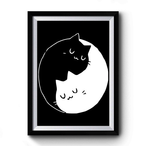 Yin Yang Cats Kittens 1 Premium Poster