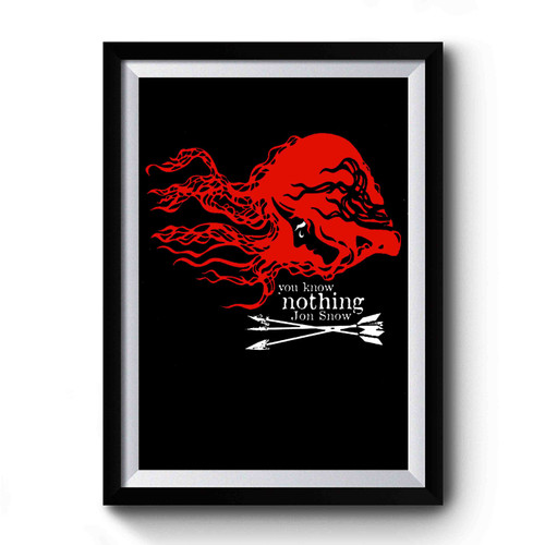 You Know Nothing Jon Snow Off The Shoulder Slouchy Premium Poster