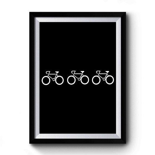 3 Bikes Road Bike Road Bike Stencil Premium Poster