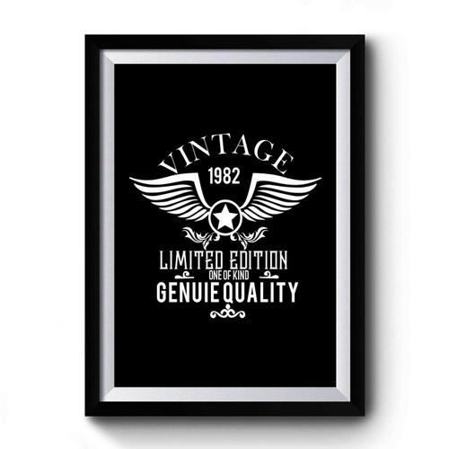 34th Vintage Birthday Gift One Of A Kind 1982 Premium Poster