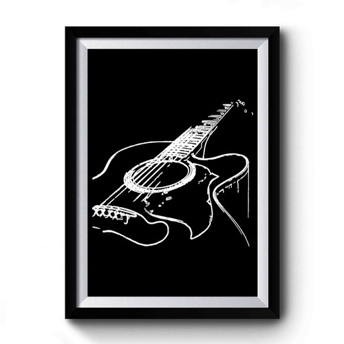 Acoustic Guitar Cool Musician Premium Poster