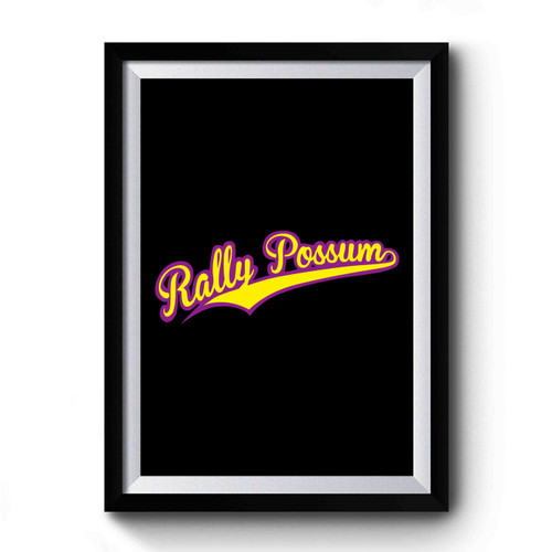 Baseball Script Rally Possum Premium Poster Baseball Script Rally Possum Premium Poster
