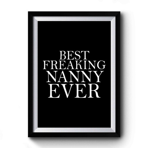Best Freaking Nanny I Love My Nanny, Nanny Gift, Funny Birthday Present,birthday Gift Humor Funny Quote Premium Poster