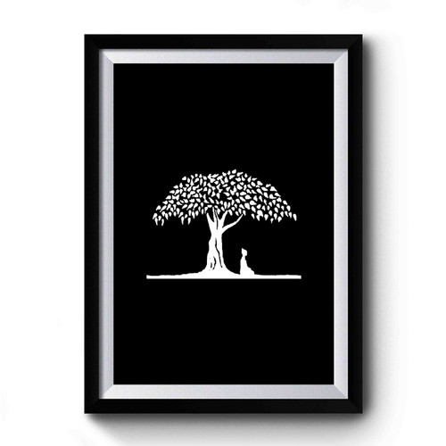 Buddha Under The Bodhi Tree Buddhist Symbol Premium Poster