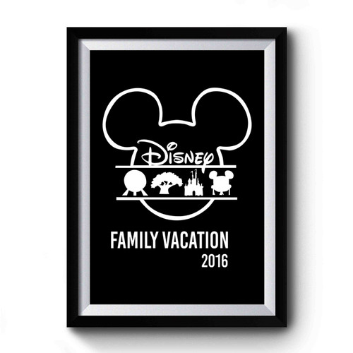 Disney World 4 Theme Parks Family Vacation Animal Kingdom Hollywood Studios Iron Disney Disney Love Disney Parks Magic Kingdom Premium Poster