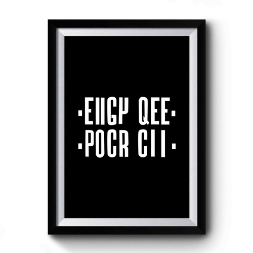 Eiigy Qee Pocr Cii Hidden Funny Words Premium Poster