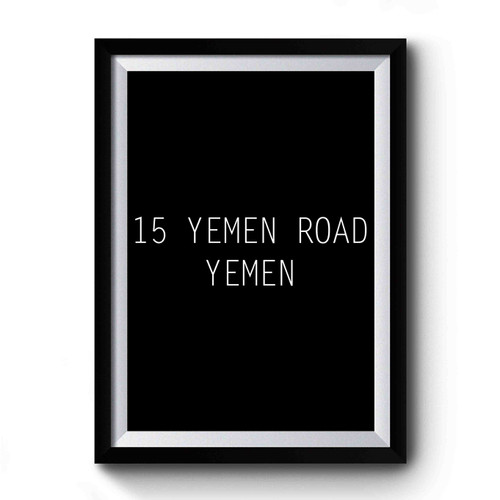 Friends Inspired 15 Yemen Chandler Bing Road Yemen Funny Friends Fandom Premium Poster