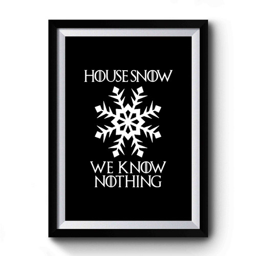 Game Of Thrones Workout Stark Jon Snow You Know Nothing Premium Poster