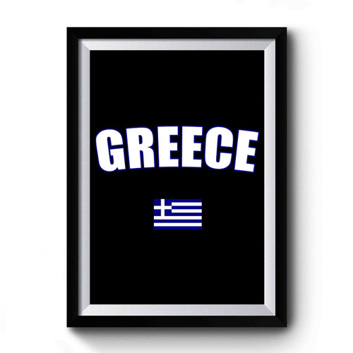 Greece Hellenic Republic Greek Pride Athens Greece Soccer Premium Poster