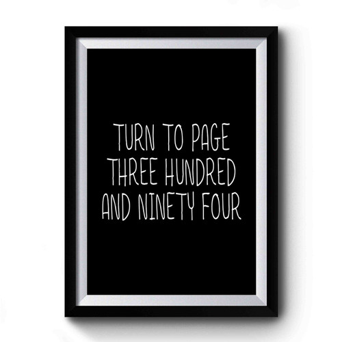 Harry Potter Snape Turn to Page 394 Premium Poster