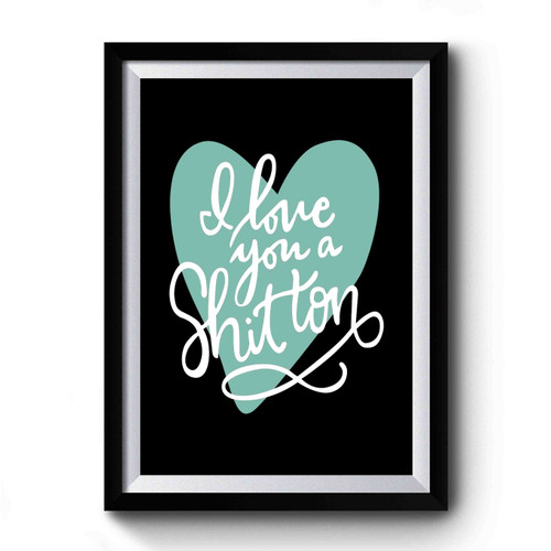 I Love You A Shit Ton Valentines Love You Premium Poster