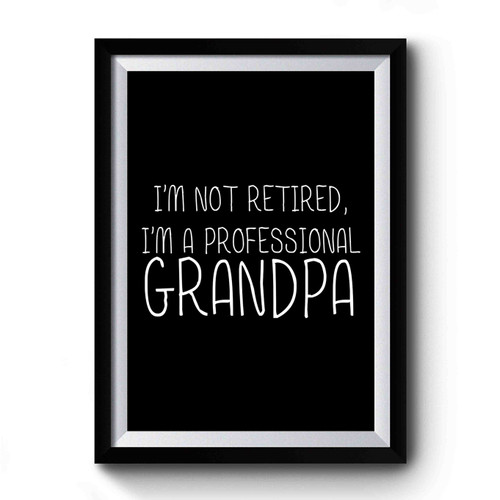 I'm Not Retired I'm A Professional Grandpa Premium Poster
