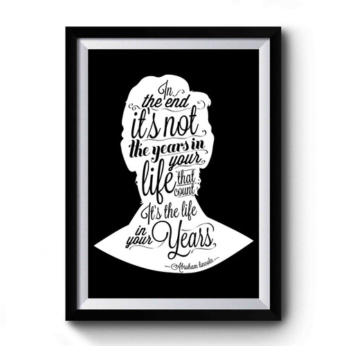 Inspirational Quote Abraham Lincoln Quote Hand Lettering Typography Premium Poster