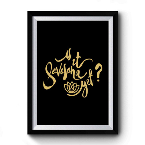 Is It Savasana Yet Fun Graphic Camouflage Yoga Premium Poster