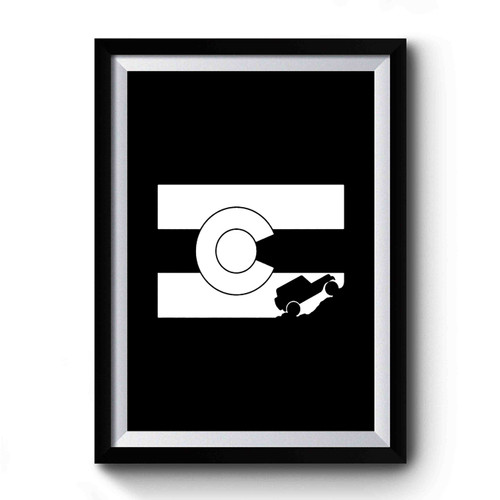Jeep 2 Door Wrangler Colorado Flag Off Roading Gift For Dad Christmas Gift Premium Poster