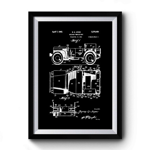 Jeep Patent Jeep Blueprint Jeep Premium Poster