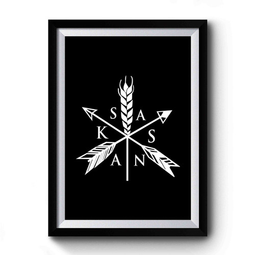 Kansas Wheat Arrows Premium Poster