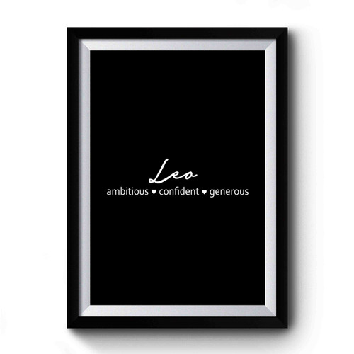 Leo Zodiac Sign Leo Horoscope Premium Poster
