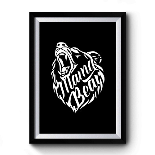 Mama Bear Mom Fit Mom Fleece Cozy Fitness Fit Beachbody Barre Premium Poster