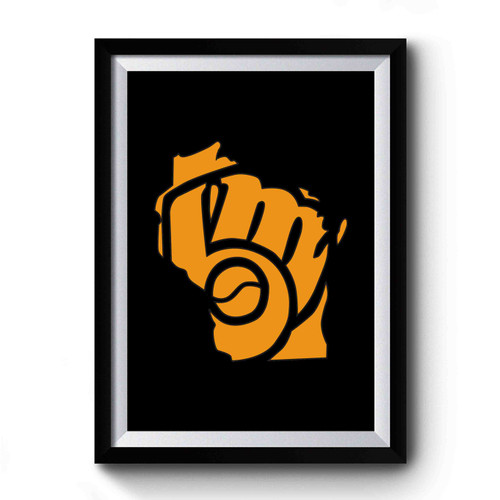 Milwauke Brewers State Bernie Brewer Premium Poster