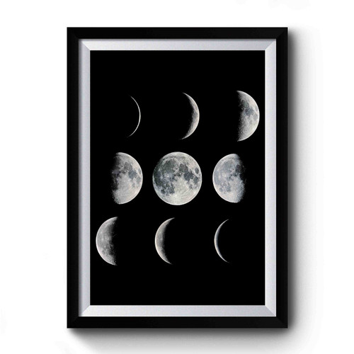 Moon Art Moon Phases Solar System Space Art Premium Poster