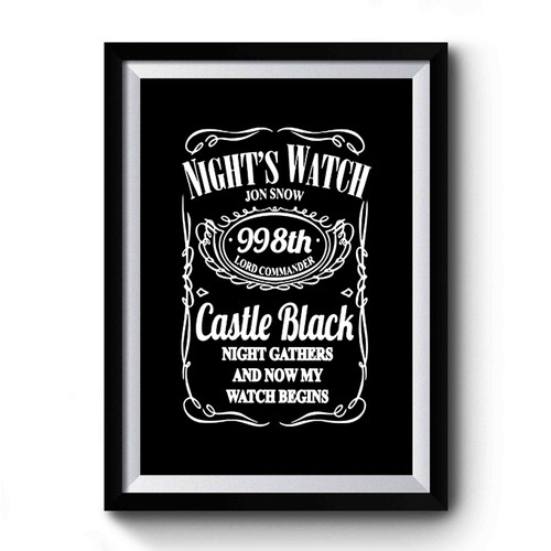 Night's Watch Jon Snow Game Of Thrones Inspired Premium Poster