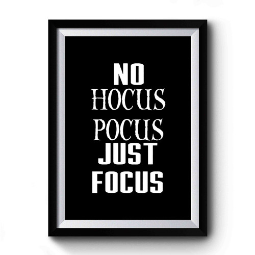 No Hocus Pocus Just Focus Halloween Sisters Gym Gift Workout Burnout Premium Poster