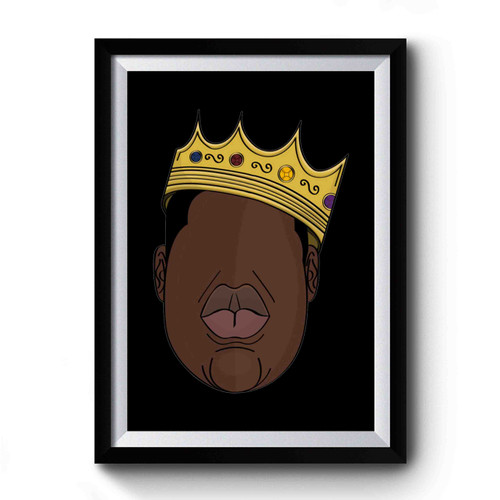 Notorious Biggie Hip Hop Caricature Cortrait Face Premium Poster