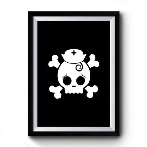 Nurse Skull And Crossbones Nurse Rn Premium Poster