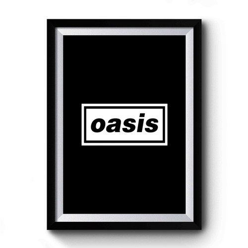 Oasis White Band Official Logo Liam Gallagher Noel Gallagher Champagne Supernova Music Britpop Premium Poster