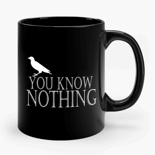 You Know Nothing Game Of Thrones Jon Snow Crow Ceramic Mug