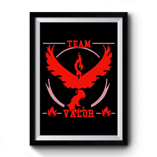 Pokemon Go Team Valor Red Color Symbol Premium Poster