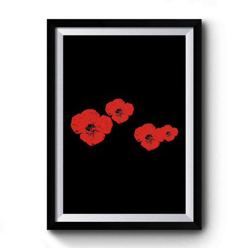 Poppy Red Poppies Floral Poppy Premium Poster