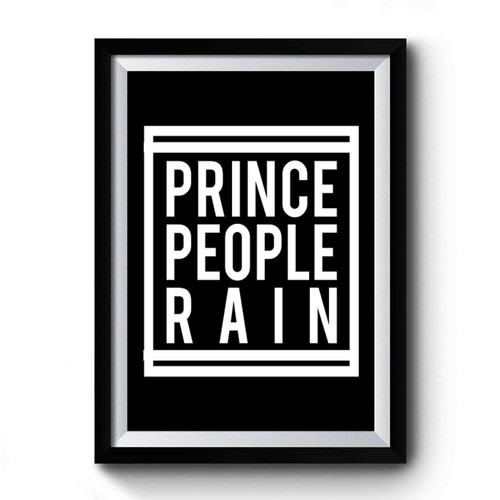 Prince People Rain Box Typography Premium Poster