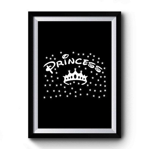 Princess Disney With Crown And Star Premium Poster