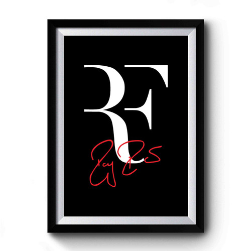 Rf Logo Roger Federer Perfect Tennis Premium Poster