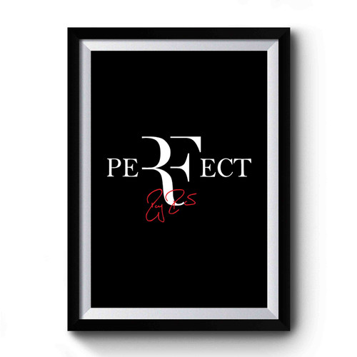 Rf Perfect Roger Federer Logo Symbol Signature Tennis Legend Premium Poster