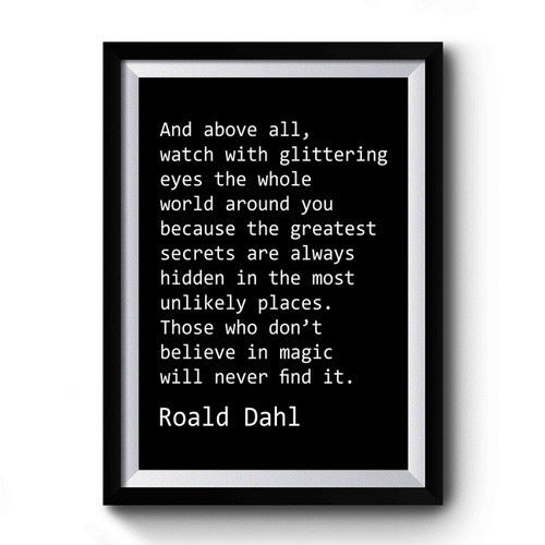 Roald Dahl Quote Typewriter Premium Poster