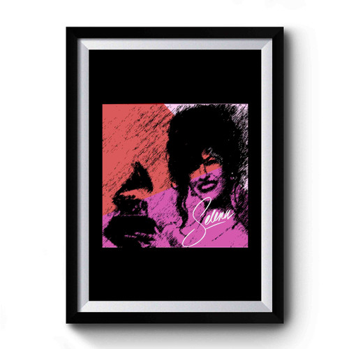 Selena Quintanilla Anything For Selena Reina De La Cumbia Sketch Pencil Geometric Premium Poster