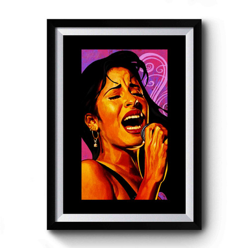 Selena Quintanilla Anything For Selena Reina De La Cumbia Water Color Classic Premium Poster