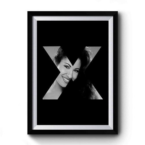Selena Quintanilla Anything For Selena Reina De La Cumbia X Graphic Black White Premium Poster