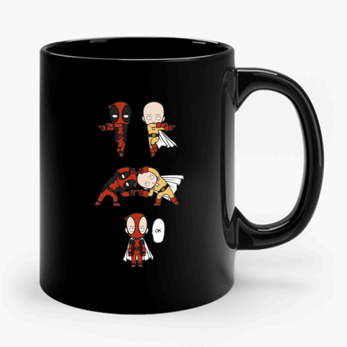 One Punch Man OPM Saitama Deadpool Fusion Ceramic Mug