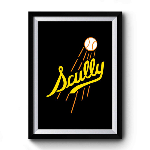 Vin Scully Los Angeles Dodgers Style Logo Premium Poster