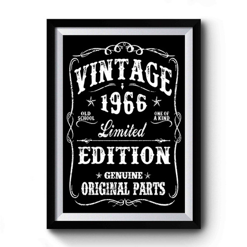 VINTAGE 1966 Limited Edition born in 1966 50th Birthday Premium Poster